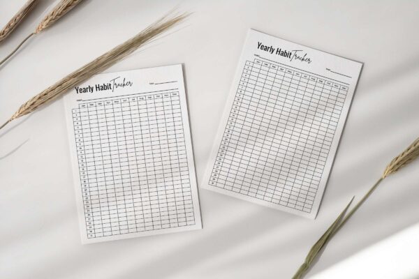 Printable yearly habit tracker