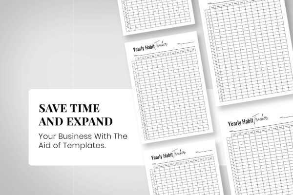 Printable yearly habit tracker