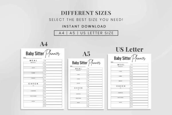 Baby Sitter Planner Feature Image 9 Baby schedule - image 3