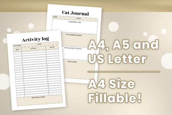 Cat Care Planner Black And White 7 Cat care planner - image 7