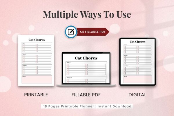 Cat Care Planner Pink 10 Cat care planner - image 10