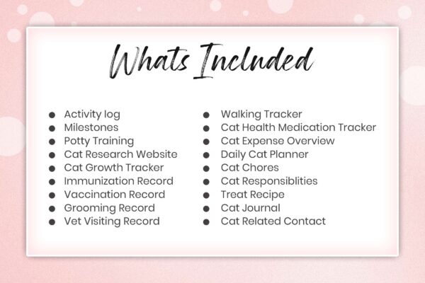 Cat Care Planner Pink 6 Cat care planner - image 6