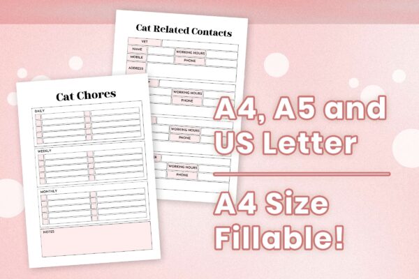 Cat Care Planner Pink 7 Cat care planner - image 7