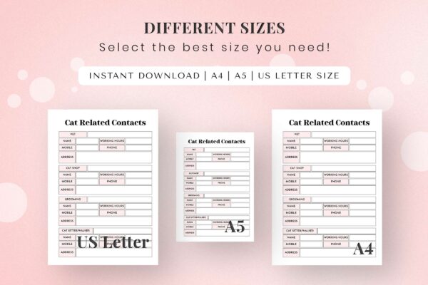 Cat Care Planner Pink 9 Cat care planner - image 9