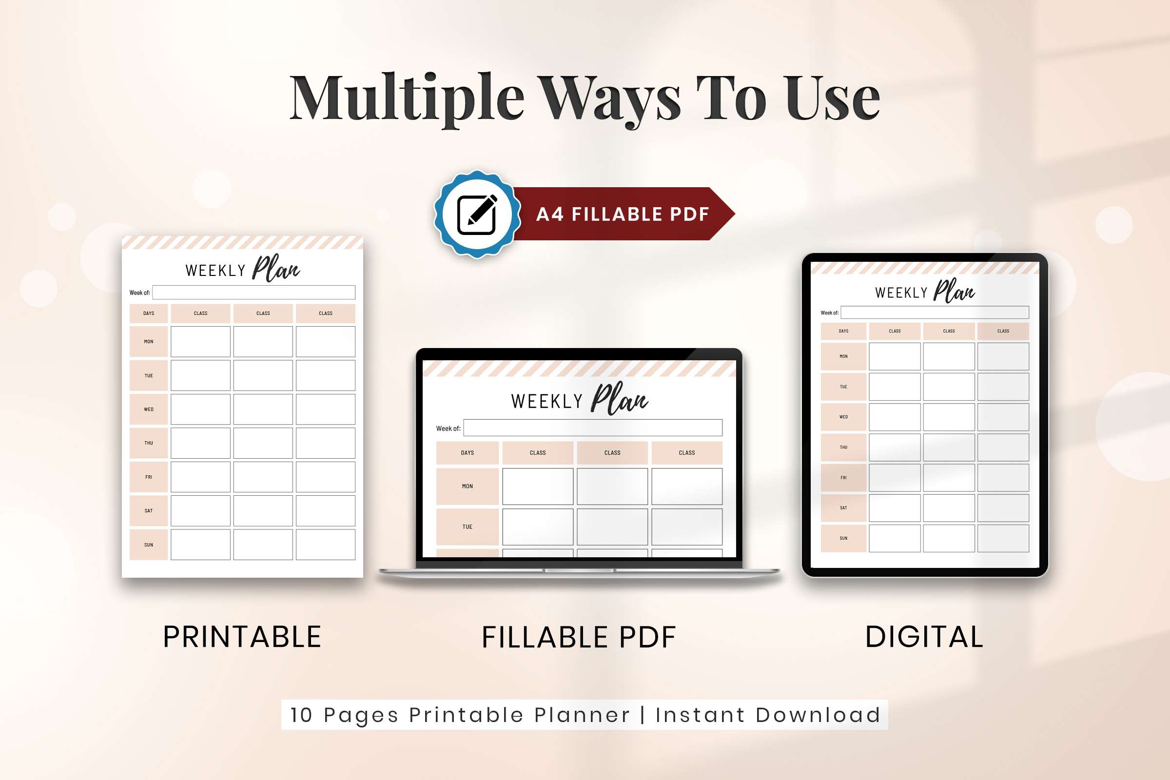 College Student Printable Planner | SnapyBiz