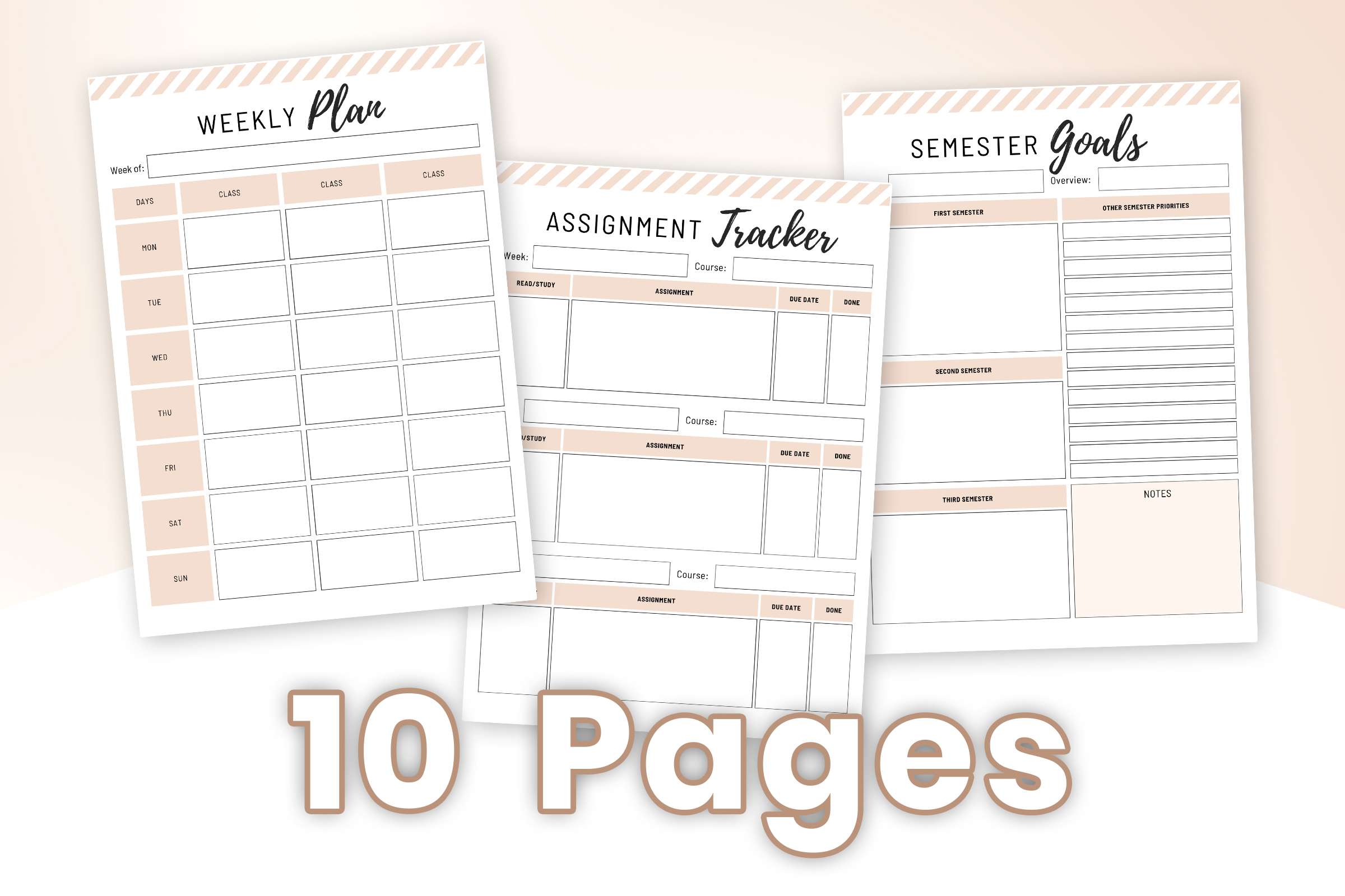 College Student Printable Planner | SnapyBiz