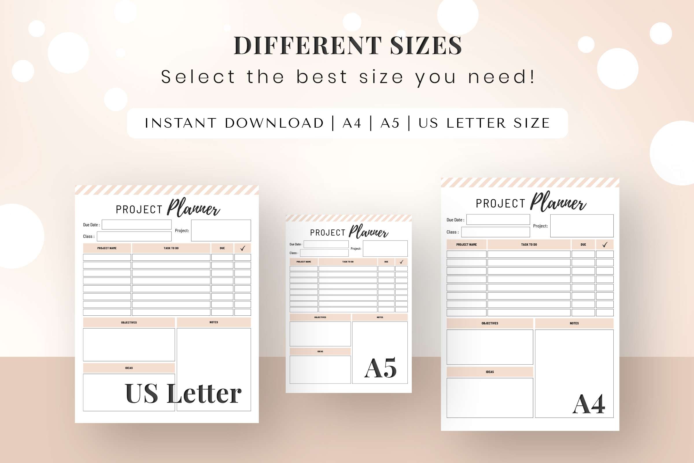 College Student Printable Planner | SnapyBiz