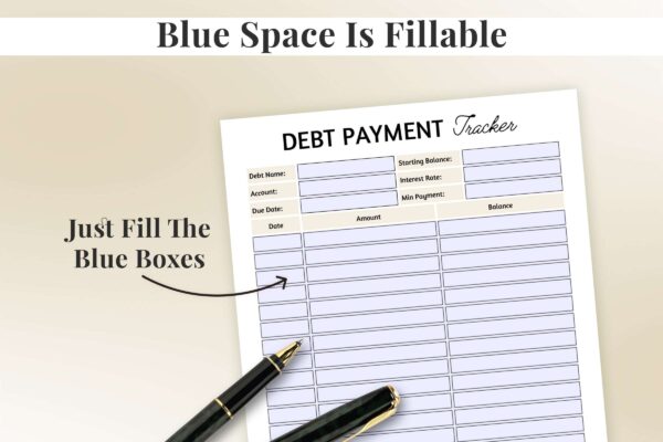 Debt payments, debt payment log, fund tracker, debt log - image 9