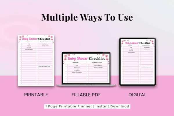 Fillable Baby Shower Checklist Feature Image 4 Free baby shower checklist - image 6