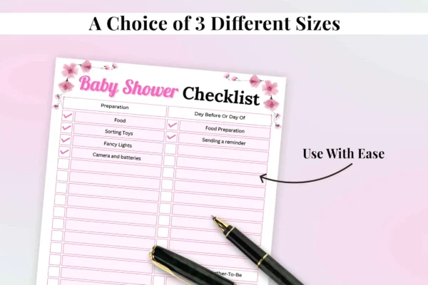 Fillable Baby Shower Checklist Feature Image 5 Free baby shower checklist - image 5