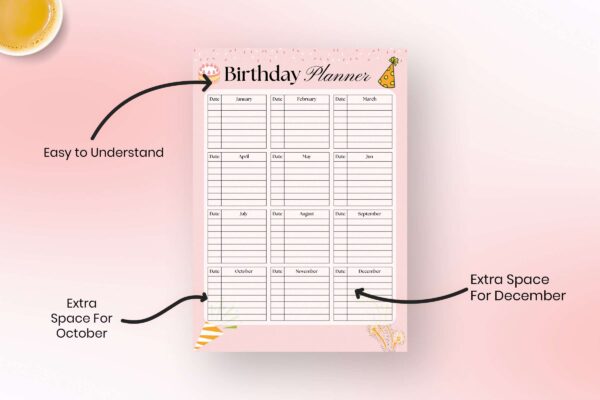 Fillable Birthday Printable Planner Feature Images 1 Printable birthday tracker - image 9