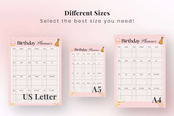 Fillable Birthday Printable Planner Feature Images 2 Printable birthday tracker - image 8