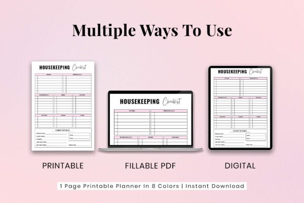 House Keeping Checklist Feature Image 4 Housekeeping list, household, housekeeping week, fillable - image 7