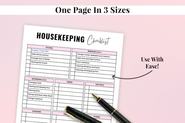 House Keeping Checklist Feature Image 5 Housekeeping list, household, housekeeping week, fillable - image 6