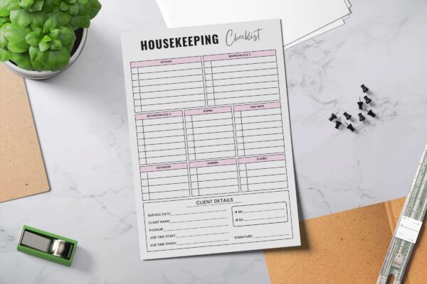 House Keeping Checklist Feature Image 9 Housekeeping list, household, housekeeping week, fillable - image 2