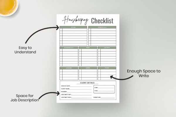 Housekeeping Checklist Feature Image 2 Housekeeping list, household, housekeeping week, fillable - image 9
