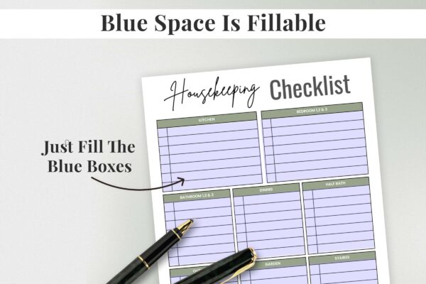 Housekeeping Checklist Feature Image 3 Housekeeping list, household, housekeeping week, fillable - image 8