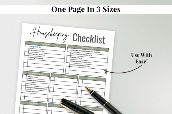 Housekeeping Checklist Feature Image 5 Housekeeping list, household, housekeeping week, fillable - image 6