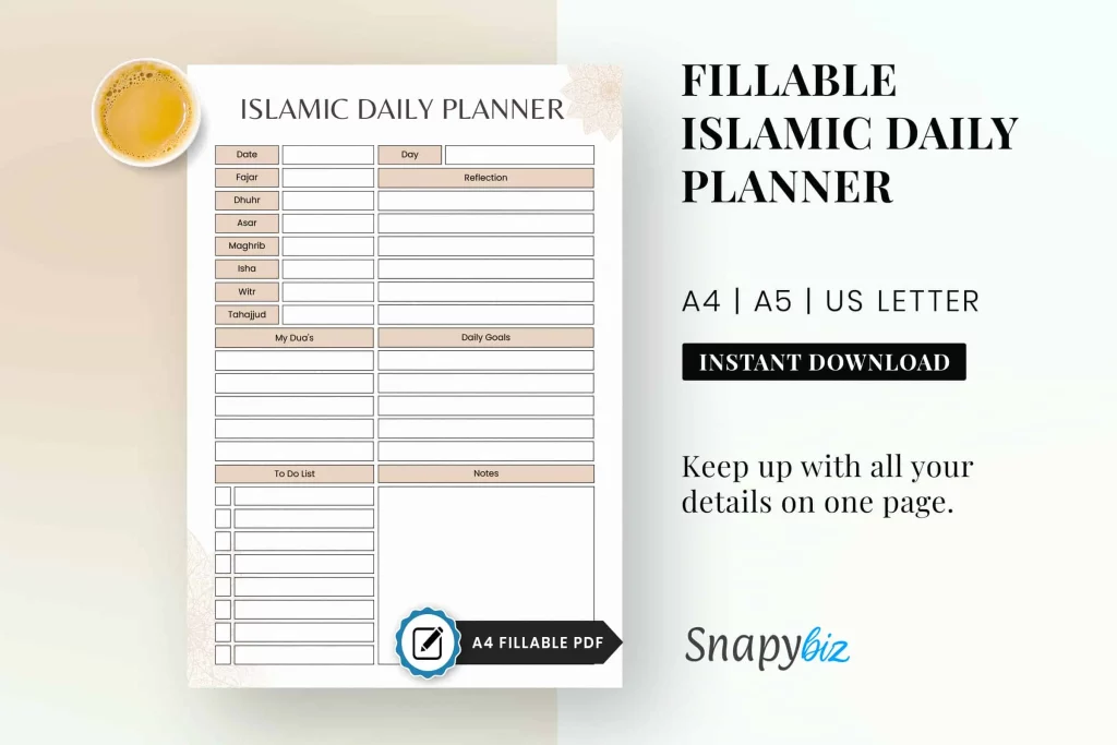 Muslim Daily Planner Muslim Daily Planner