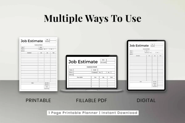 Job Estimate Template Feature Image 3 Estimate template - image 6