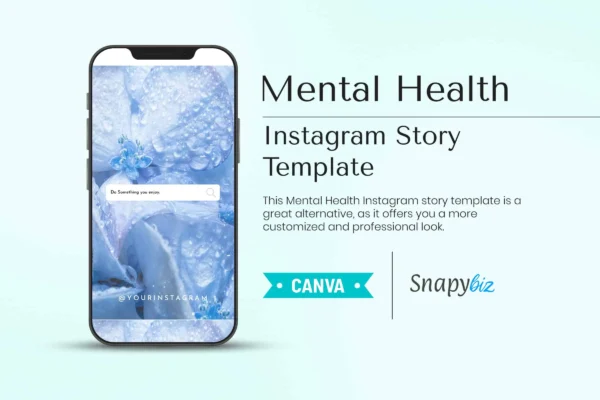 Mental Health Instagram Story Template Blue Feature Images 8 Mental health instagram canva post template - image 4