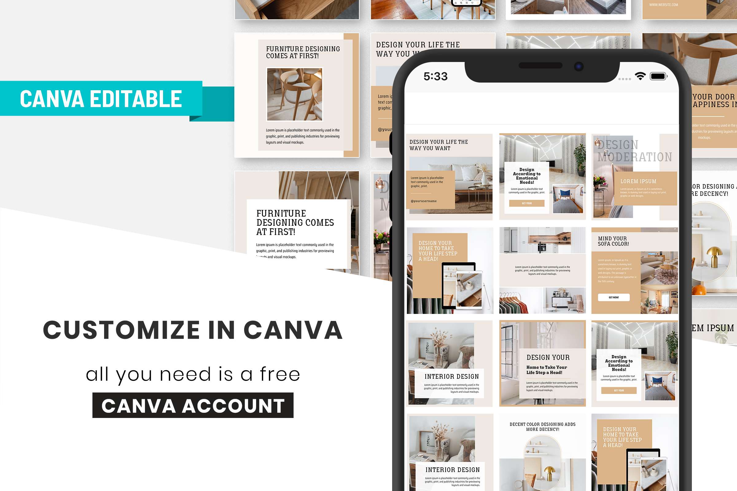 Interior Design Social Media Post | SnapyBiz
