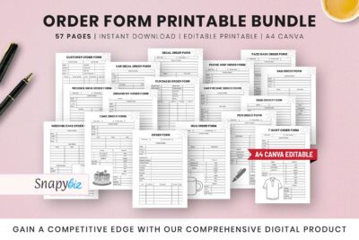 Order Form Editable, Order Tracking, Business Forms