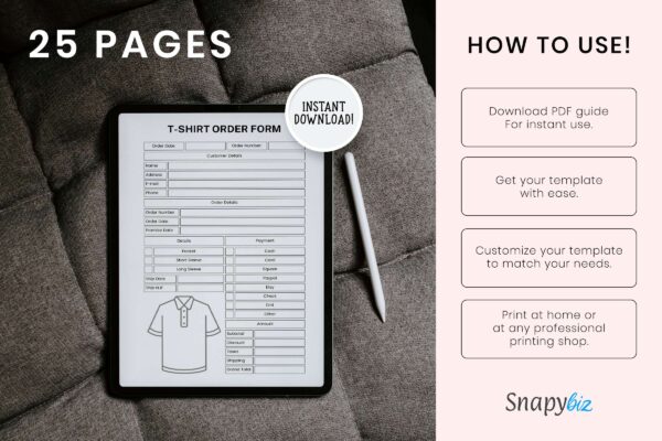 Order Form Black And White Feature Image 4 1 Order form editable - image 7