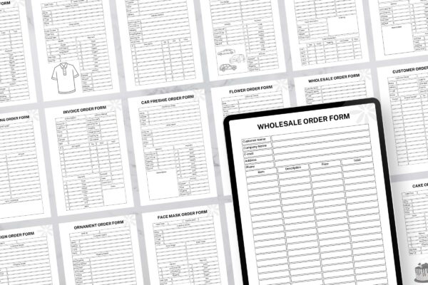 Order Form Black And White Feature Image 9 1 Order form editable - image 2