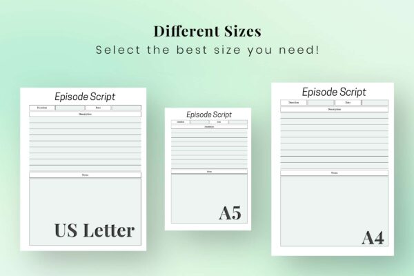 Podcast Content Planner 8 Printable podcast content planner - image 3