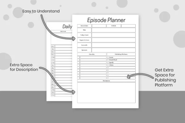 Podcast printable planner pdf - image 7