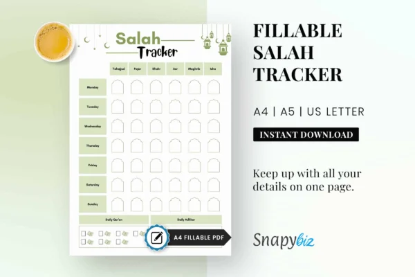 Salah printable planner pdf