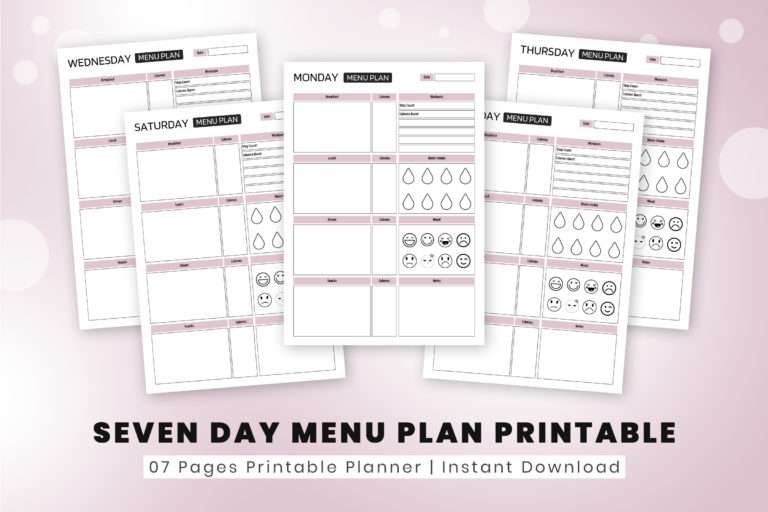 Daily Menu Chart, Schedule, Food, Healthy Eating | SnapyBiz