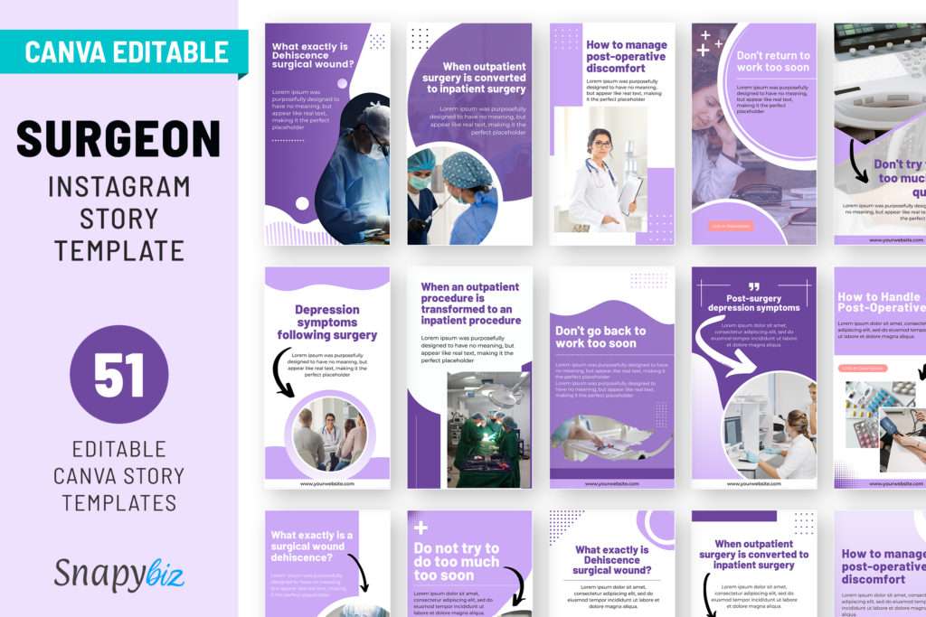 Surgery Instagram Story Template Surgery Instagram Story Template