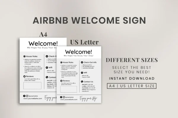 Airbnb Welcome Sign Feature Image 9 Airbnb welcome sign template - image 9