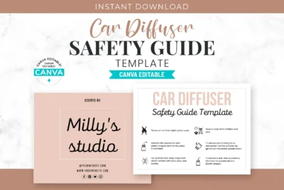 Editable Car Diffuser Safety Guide Template And Instructions