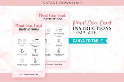 Plant Care Card Template And Instructions