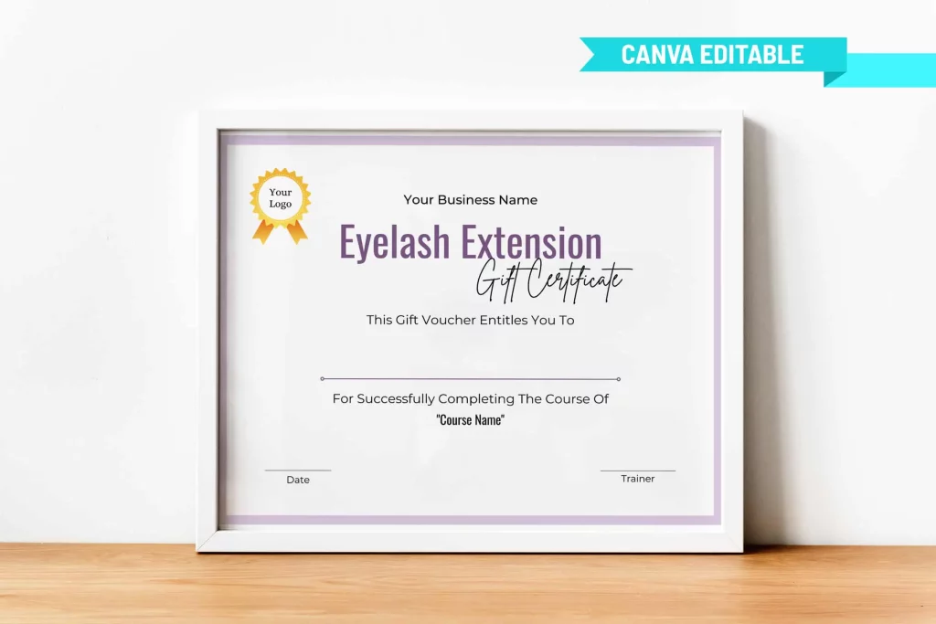 Editable Eyelash Extension Canva Gift Certificate Editable Eyelash Extension Canva Gift Certificate