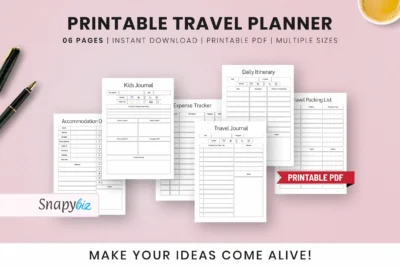 Free Printable Travel Planner Checklist