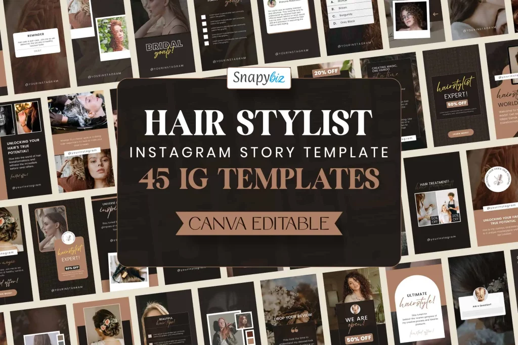 Hair Stylist Instagram Canva Story Template Hair Stylist Instagram Canva Story Template