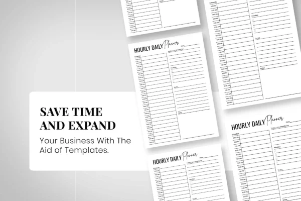 Daily Hourly Planner Printable Pdf | SnapyBiz