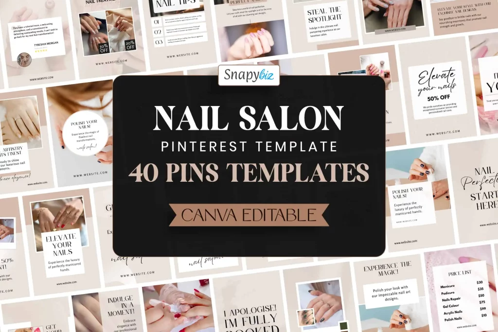 Nail Salon Pinterest Template Editable Nail Salon Pinterest Template Editable