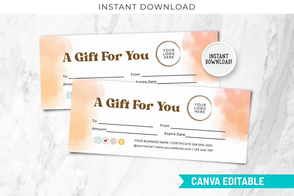 Retro Gift Certificate Template Retro Gift Certificate Template