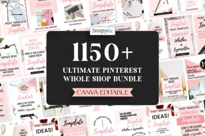 1150 Editable Pinterest Canva Pins Template Bundle