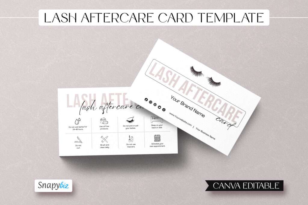 Lash Aftercare Card Template-Feature Image