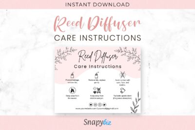 Reed diffuser care instructions CC-47 is a convenient and customizable solution for caring for your diffusers. It offers instant access and allows for personalization!