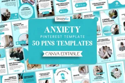 Anxiety Pinterest Templates