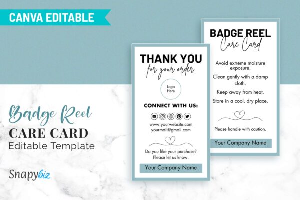 Badge Reel Care Card Editable Template Cc 54 Feature Images 2 Badge reel care card editable template - image 3