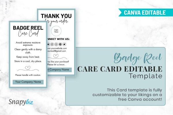 Badge Reel Care Card Editable Template Cc 54 Feature Images 5 Badge reel care card editable template - image 6