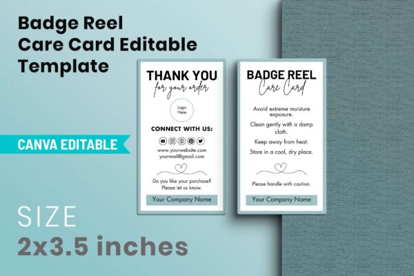 Badge Reel Care Card Editable Template Cc 54 Feature Images 6 Badge reel care card editable template - image 7
